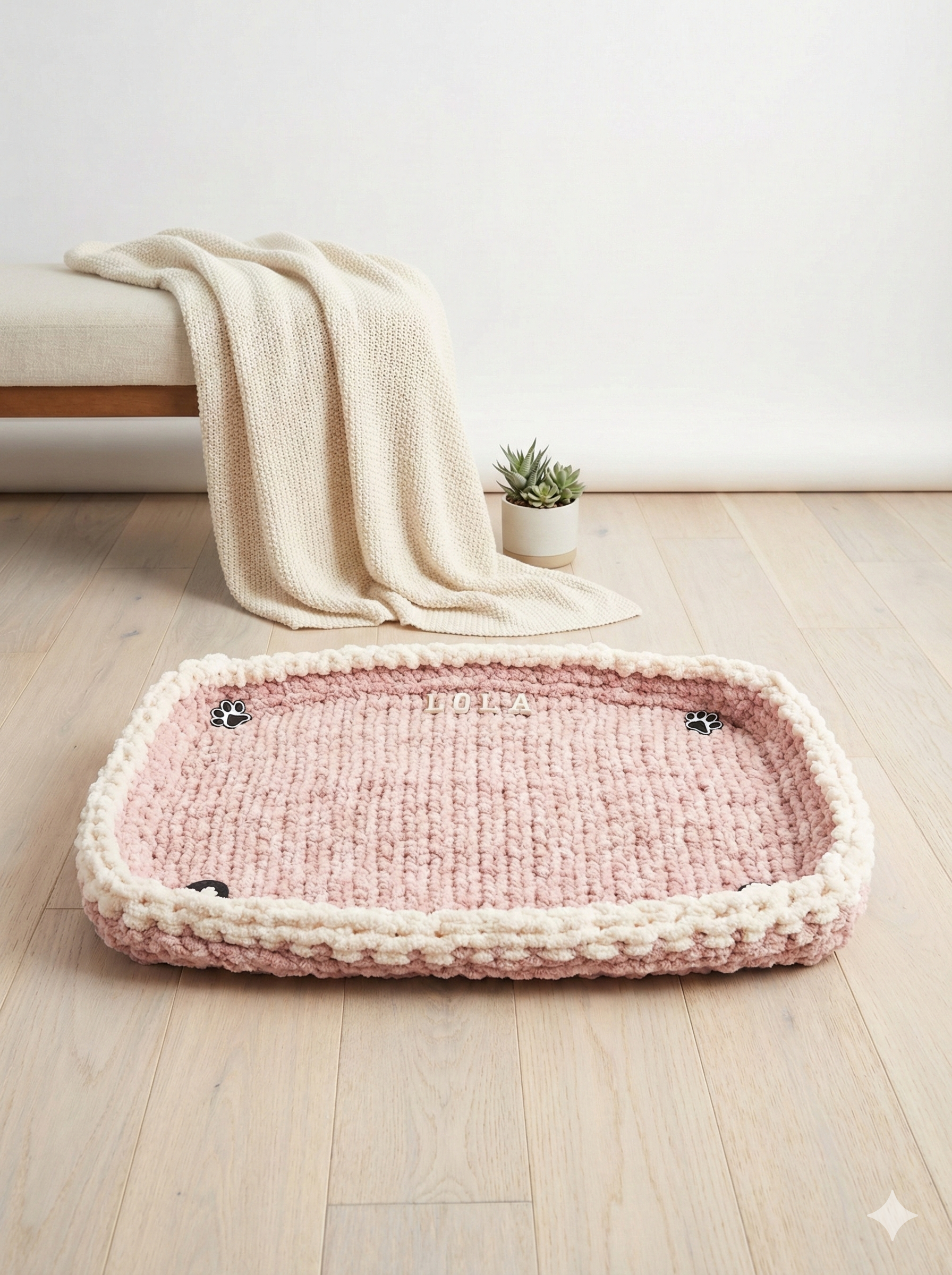 Handcrafted dog bed
